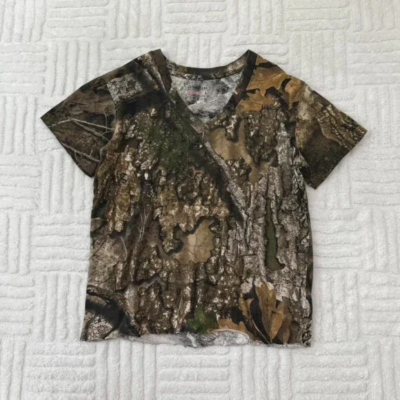 Magellan Camo Tshirt Women’s Hunting Fishing Camouflage Short Sleeve Cut  Shirt